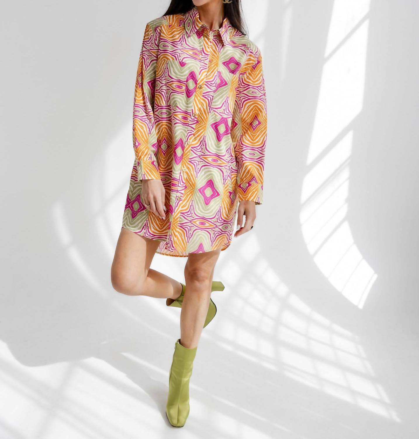 Care Tucker - Vestido de camisa de popeline Preslie - Mesmerized