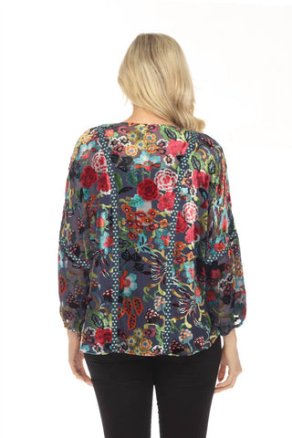 Johnny Was - Jaqueta Minto Burnout Kimono