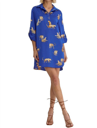Entro - Mayra Cheetah Print Tunic Mini Dress