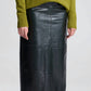 A.L.C. - Marta Glossy Leather Midi Skirt