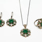 Avenue Chic - Women's Emerald Flower Set