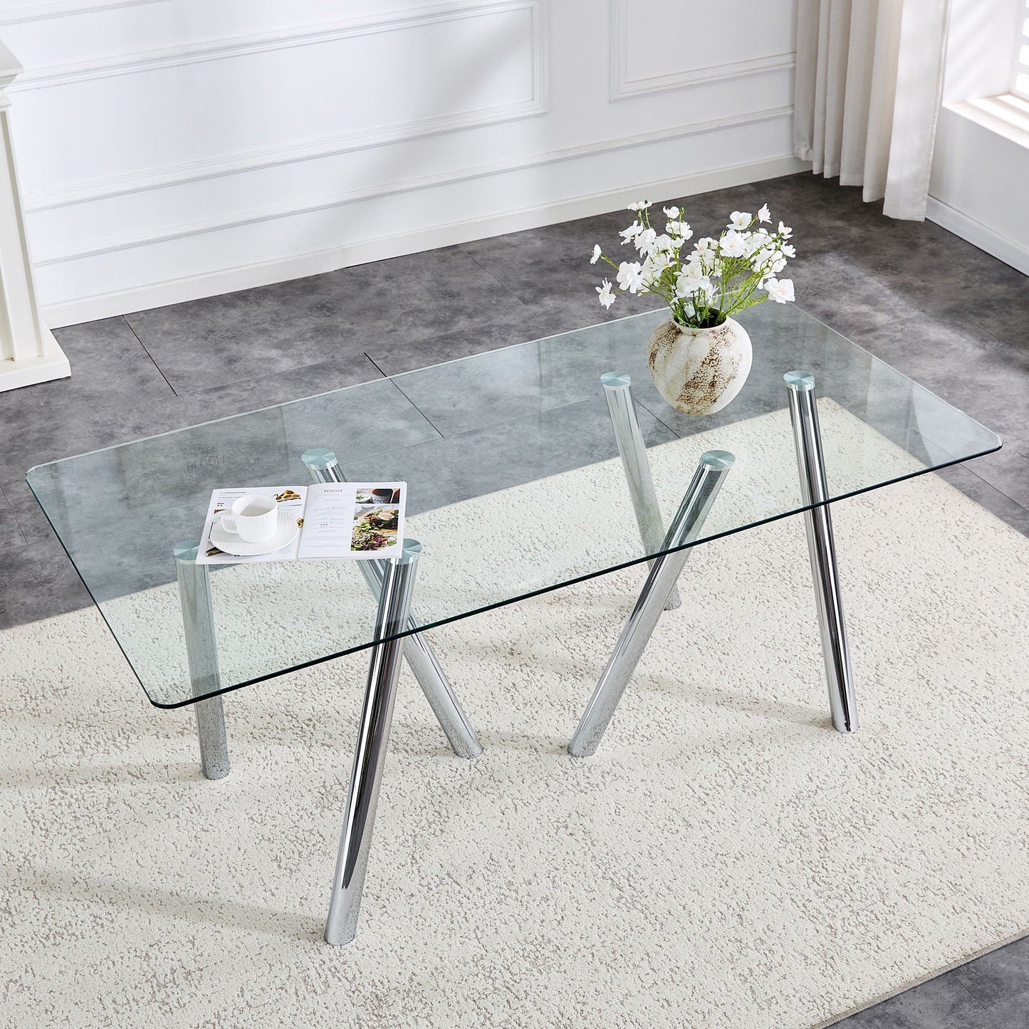 Dining Table With Transparent Surface