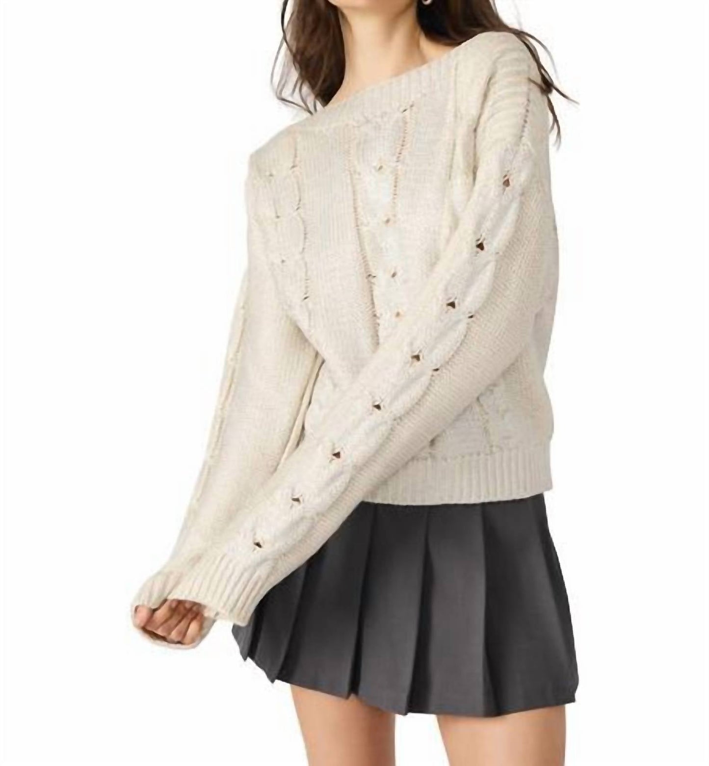 Steve Madden - Debbie Metallic Coated Sweater