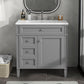 Bathroom Vanity With 2 Drawers and Tip-Out Drawer Storage Cabinet