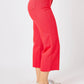 Judy Blue - High Waist Red Garment Dyed Tummy Control Crop Wide Leg