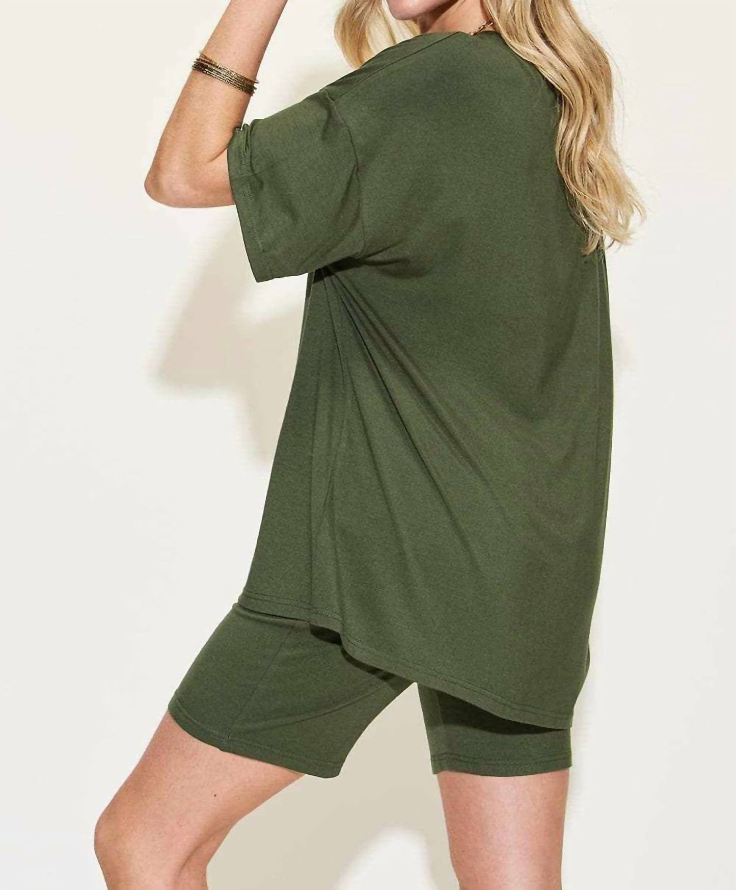 Basic Bae - V-neck T-shirt & Shorts Set