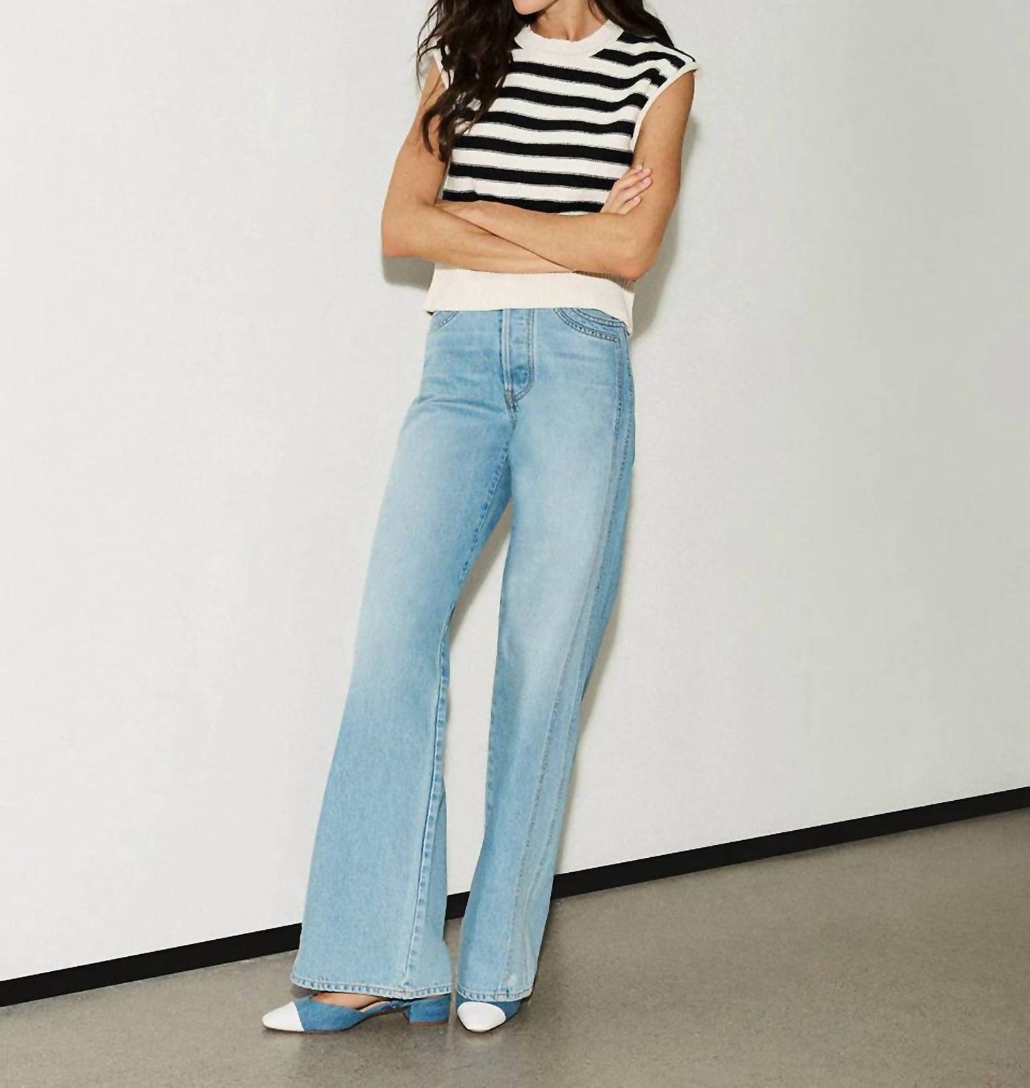 Veronica Beard - Taylor High Rise Wide Leg Jean