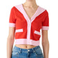 Steve Madden - Aden Short Sleeve V-neck Sweater