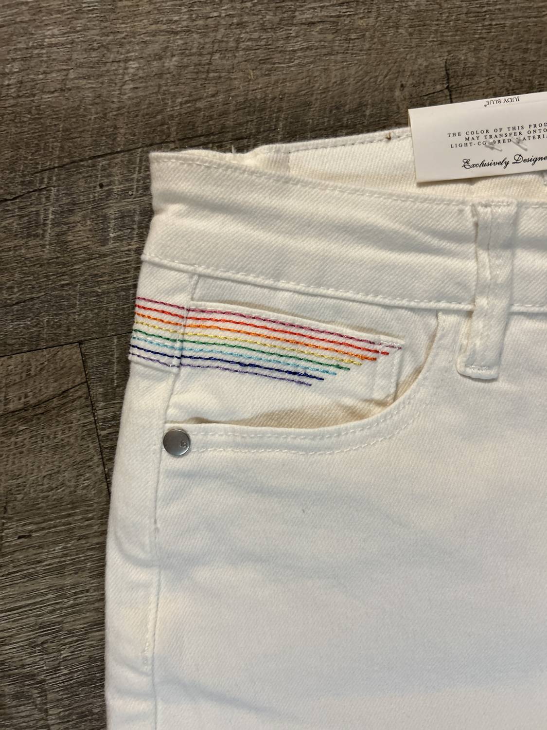 Judy Blue - Women's High Waist Rainbow Shorts