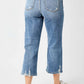 Judy Blue - High Waist Destroy Button Fly Wide Leg Crop Jeans
