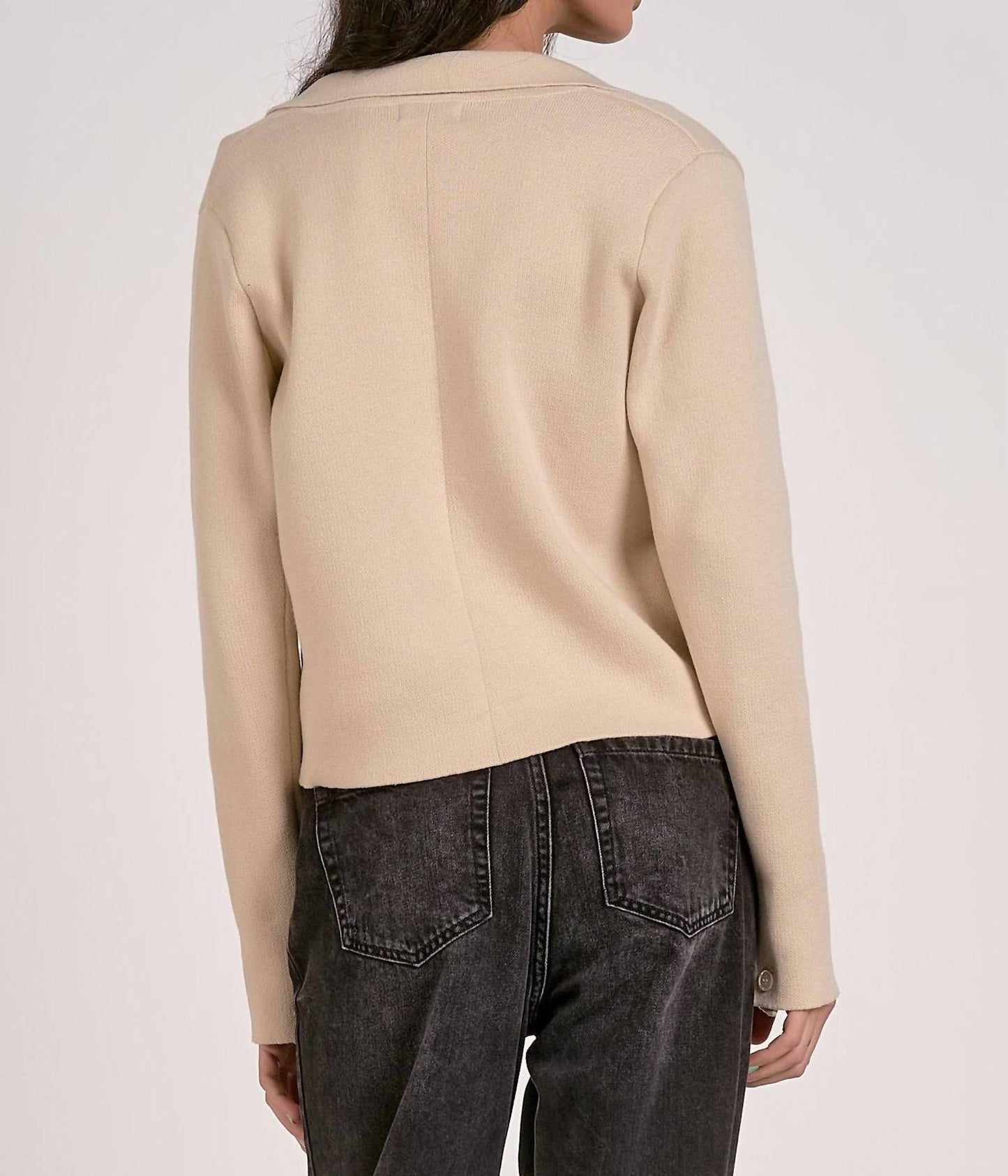 Elan - Rocky Cropped Knit Blazer