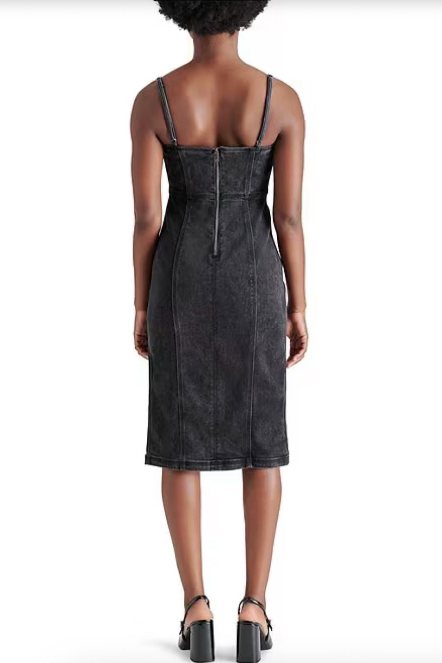 Steve Madden - Giselle Denim Scoop Neck Sleeveless Dress