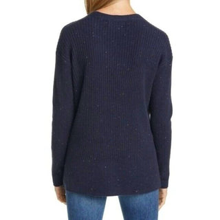 Nordstrom - Suéter de tweed e cashmere com decote em V exclusivo