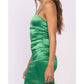 Cason Couture - The Skylar Stretch Satin Bodycon Mini Dress