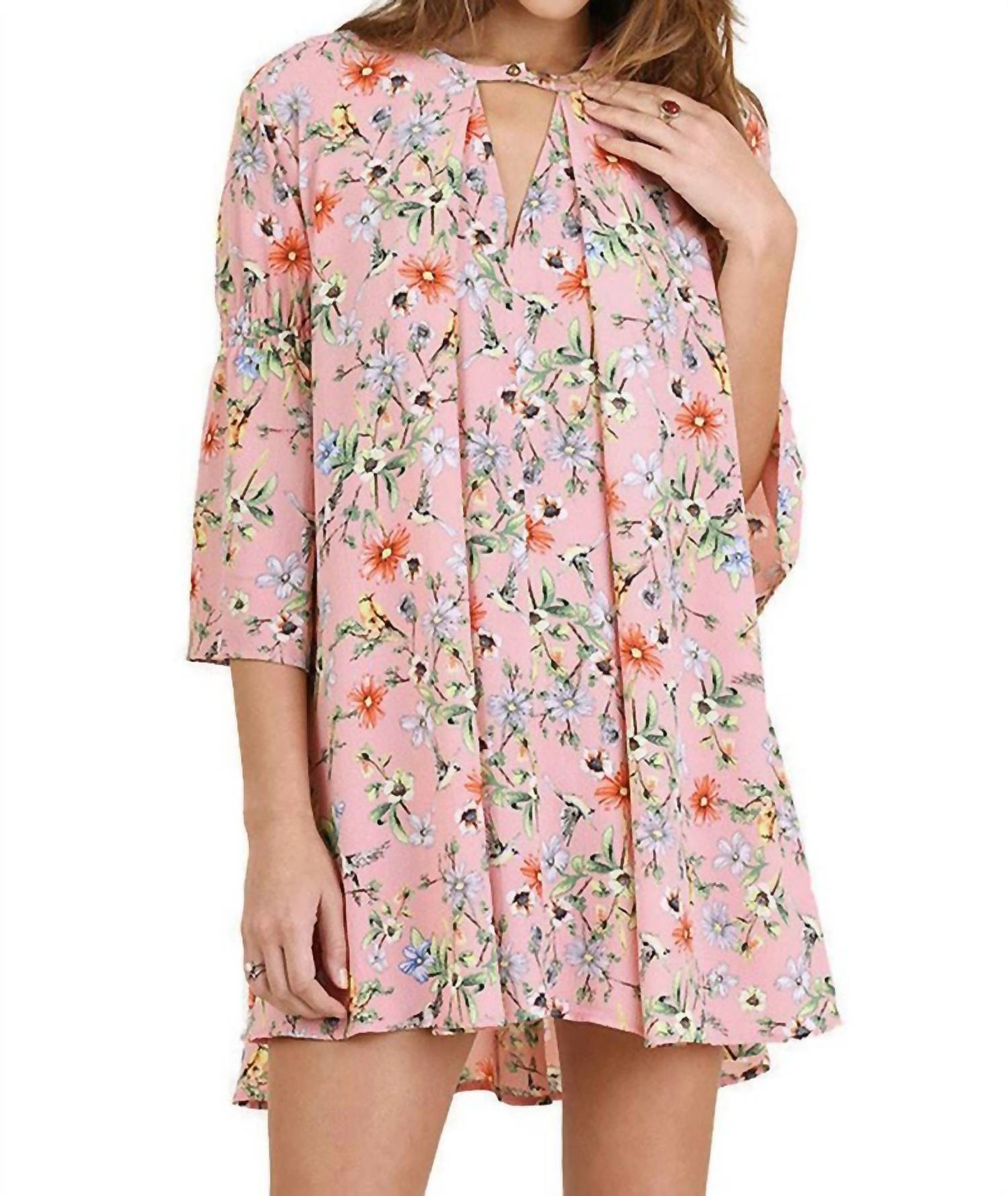 Umgee - Floral Keyhole Dress