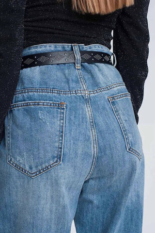 124 Voltaire - Calça Jeans Boyfriend Larga