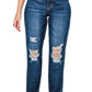 Judy Blue - High Waist Rigid Magic Heavy Destroy Straight Jean