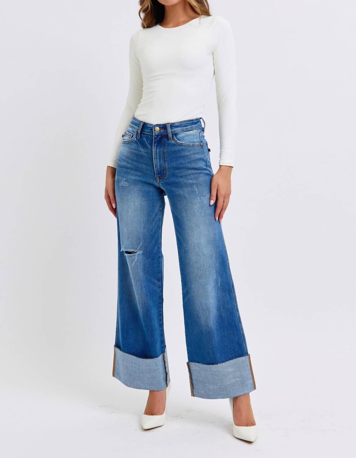 Judy Blue - High Waist Retro Wide Leg Jeans