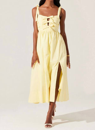 Astr - Vestido midi com laço frontal Helia