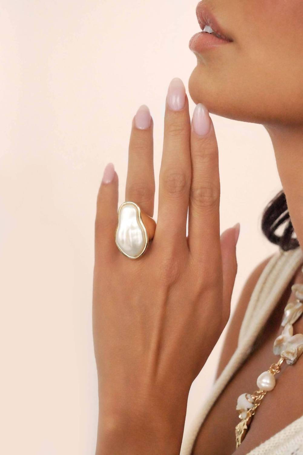 Ettika - Women's Sea born Pearl Ring