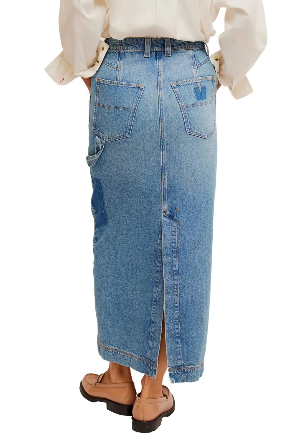 Free People - Francisco Denim Maxi Skirt