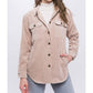 Apolline - Bonfire Heart Corduroy Shacket with Cozy Plaid Lining