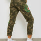 Topshop - High Rise Camo Print Floral Embroidery Ripped Mom Jeans
