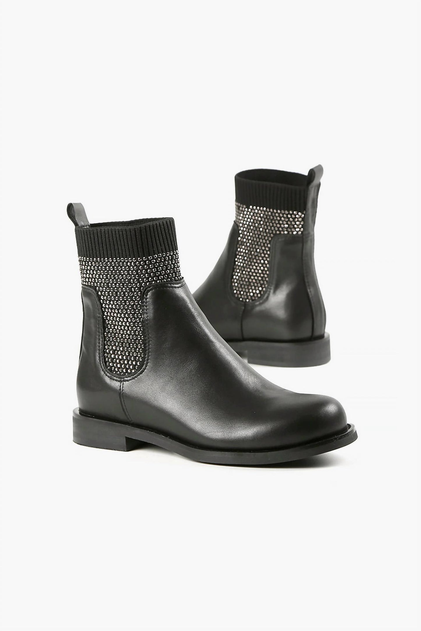 All Black - Stud Sock Chelsea Boot