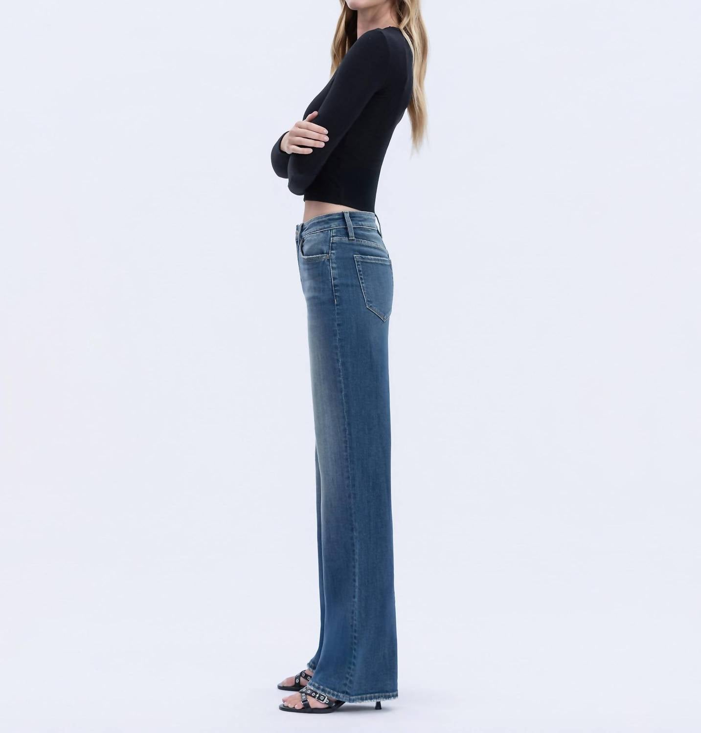 Flying Monkey - High Rise Full Length Vintage Flare Jeans