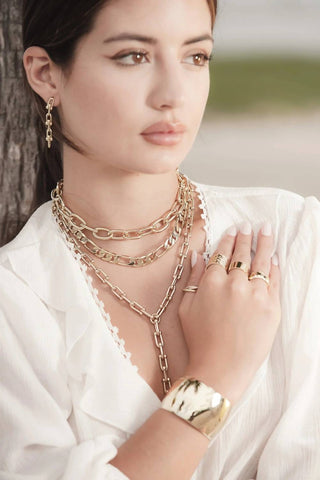 Eklexic - Pulseira feminina grande com abotoamento