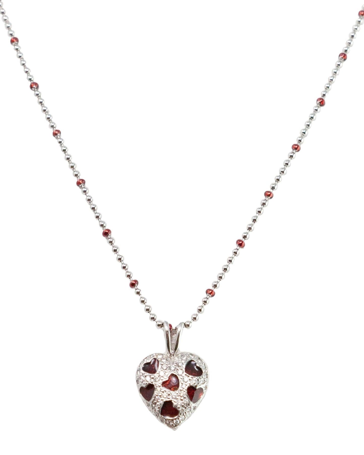 Hidalgo - Women's Enamel Hearts Necklace