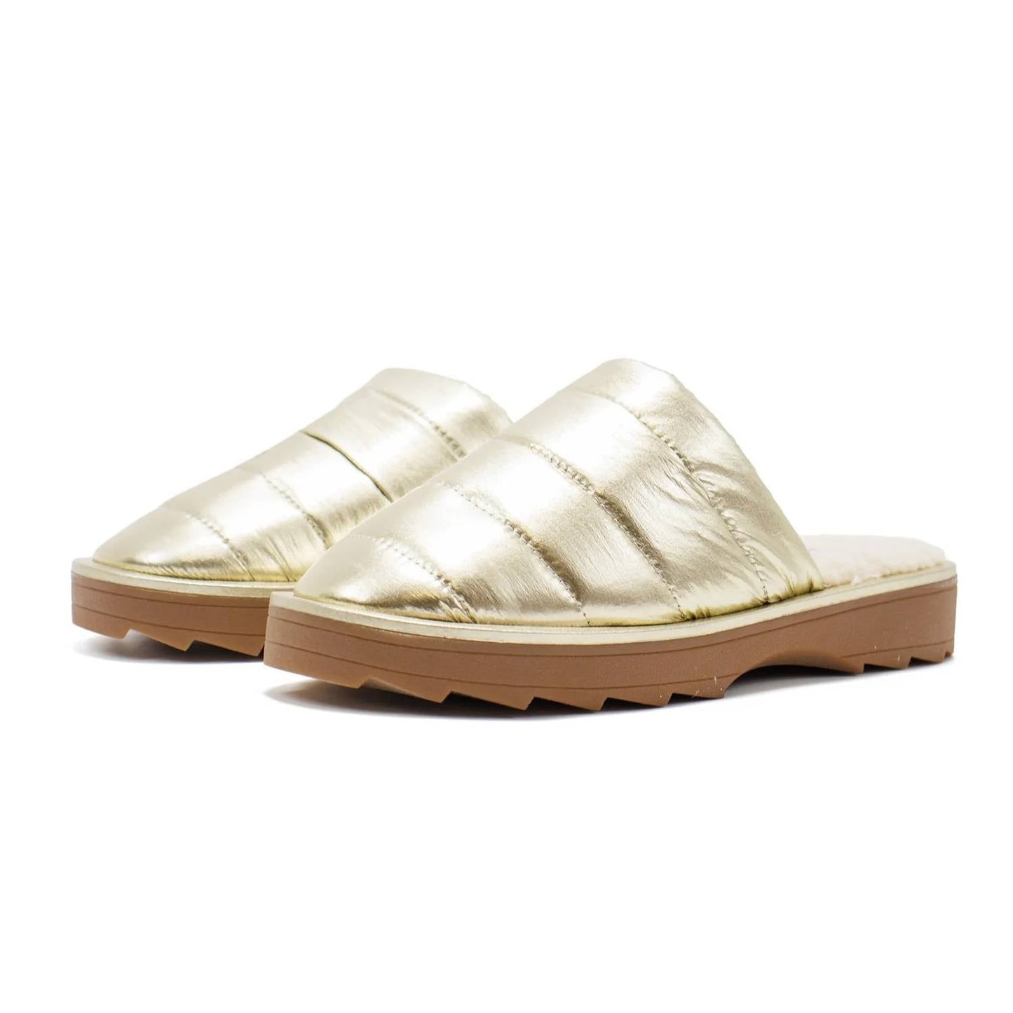 Steve Madden - Women's Chex Quilted Faux Fur Lined Slippers