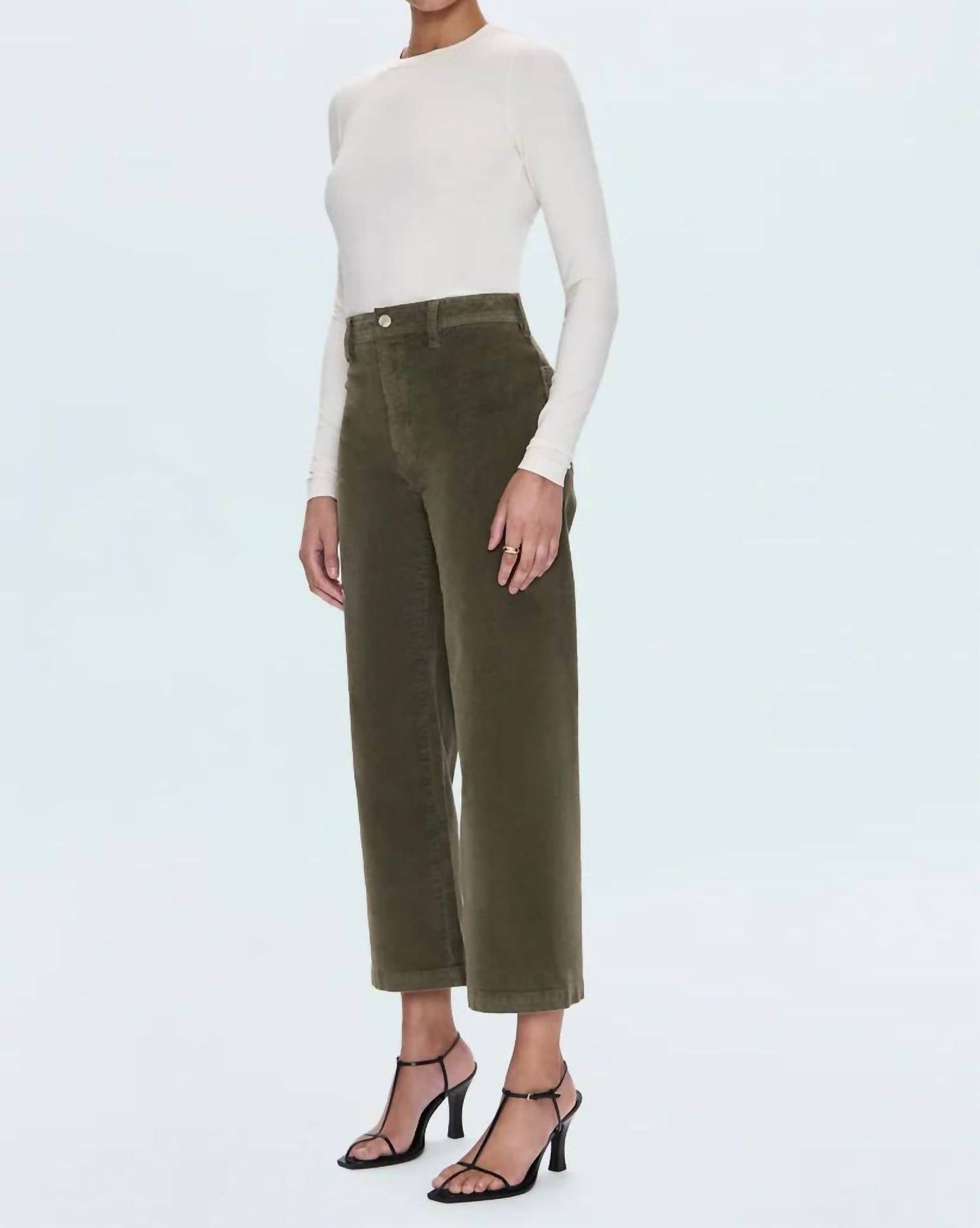 Pistola - Penny Crop High Rise Wide Leg Jeans