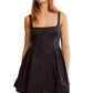 Free People - Astrid Oxford Square Neck Sleeveless Mini Dress