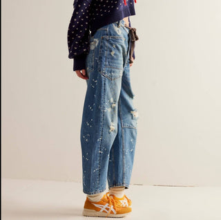 Free People - Calça Moxie de cintura baixa com ajuste por cadarço para mulheres