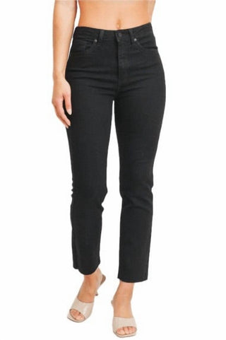 Just Black Denim - Calça jeans cropped reta