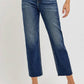 Risen - Tummy Control High Rise Crop Straight Jeans