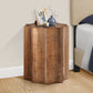Drum Accent Side Table, Stylish Scalloped Design