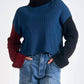 Elan - Color Block Turtle Neck Sweater