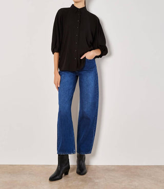 Apricot - SEAM DETAIL PUFF SLEEVE SHIRT
