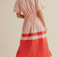 &Merci - Button Down Pleated Waist Midi Dress