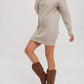 Bluivy - Delaney Chunky Waffle Hoodie Tunic Dress
