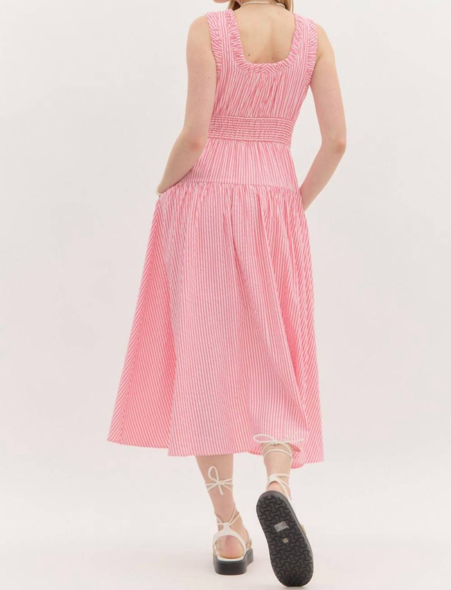 Entro - Striped Zipper Dress