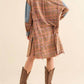 Blue B - Plaid Denim Snap Up Shirt Jacket