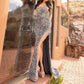 Vienna Prom - Sequin High Slit Fringe Prom Dress