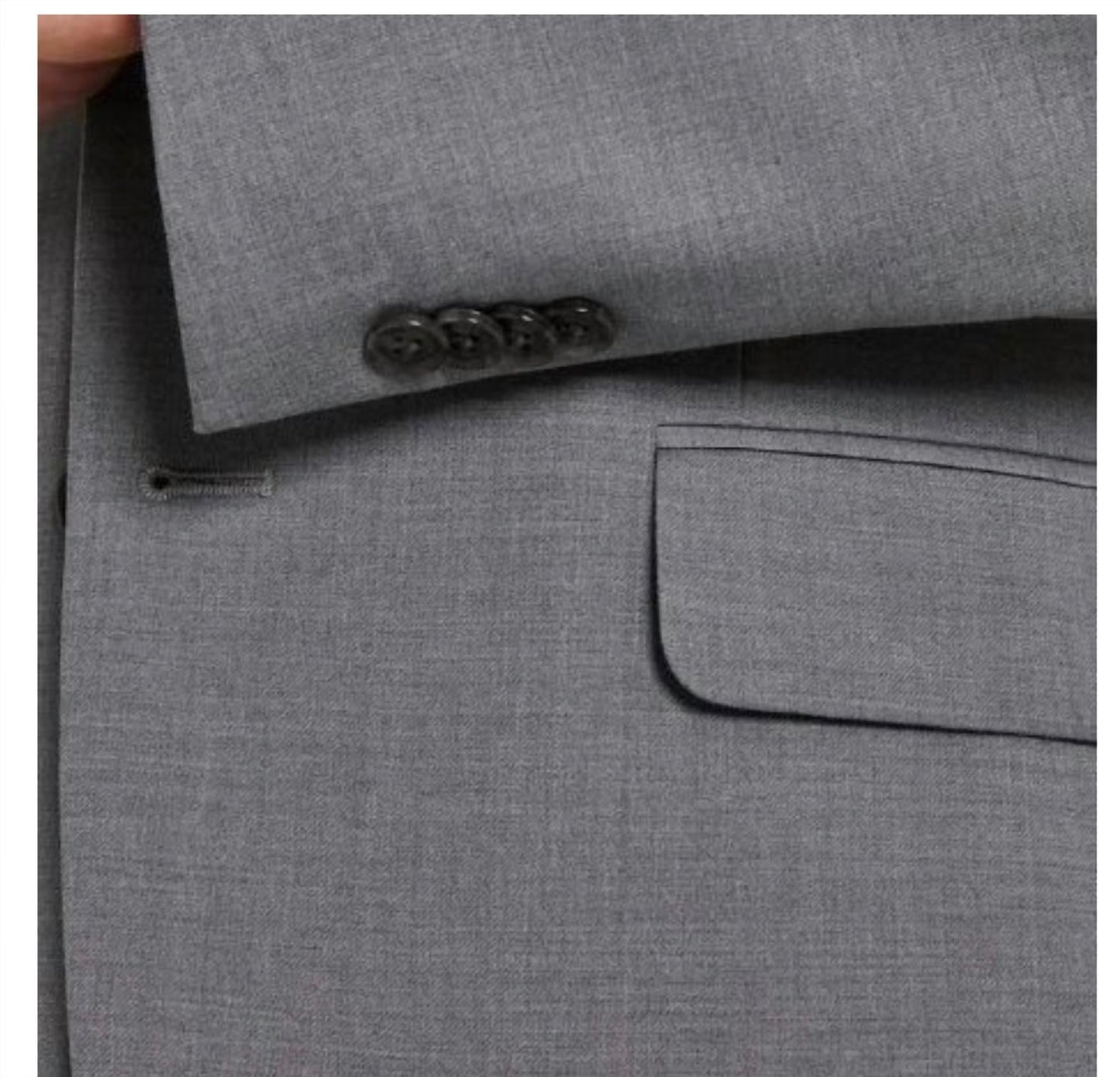 Tommy Hilfiger - Two Button Notch Lapel Wool Blend Suit Jacket