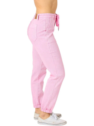 Judy Blue - Calça Jogger Cintura Alta Tingida