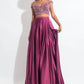 Rachel Allan - Beaded Charmeuse Two-piece Gown