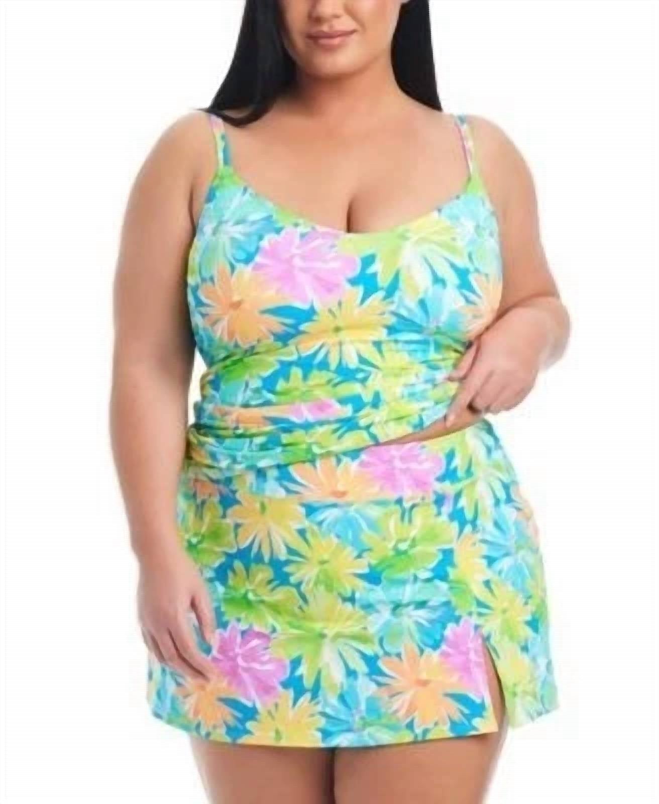 Bleu Rod Beattie - Plus Size Scoop-neck Tankini Top