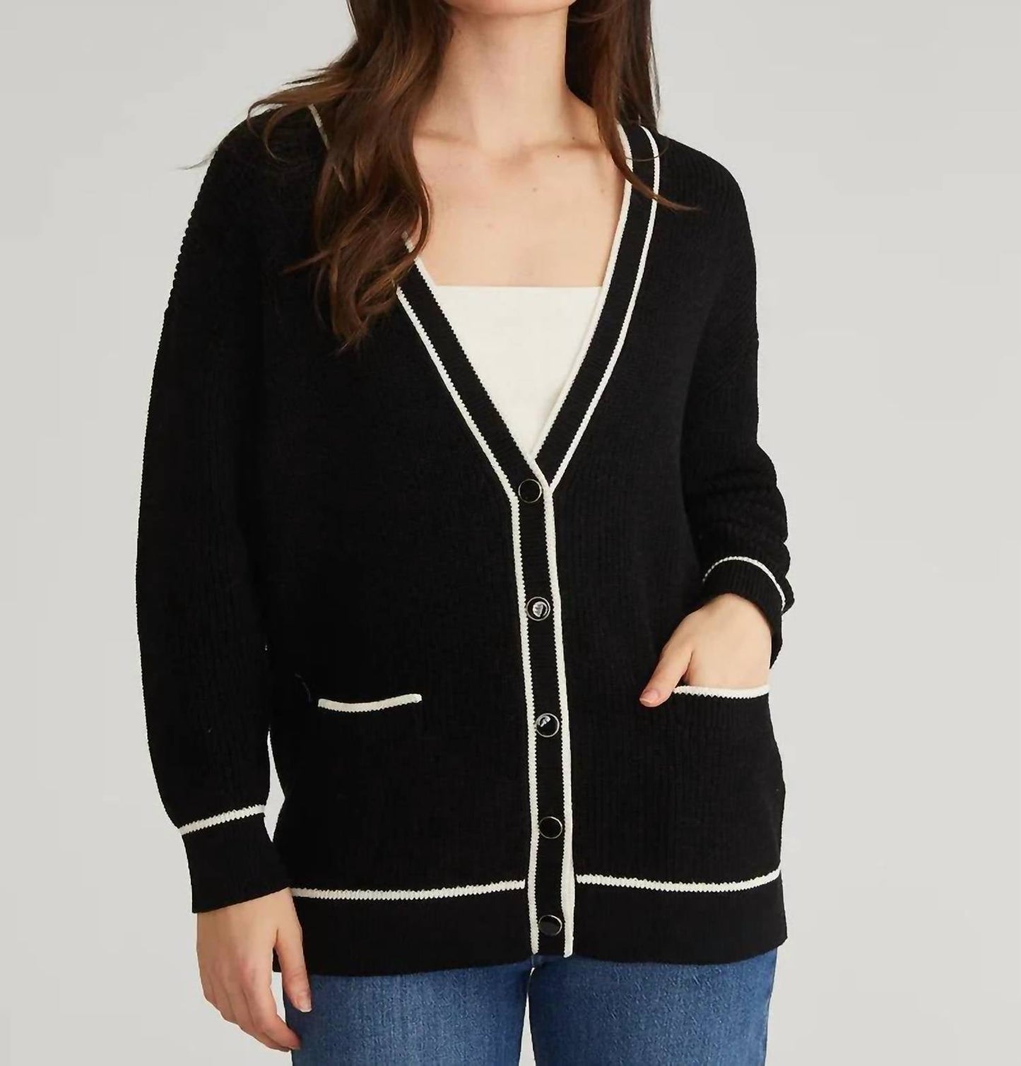 525 America - Emma Cardigan With Tipping